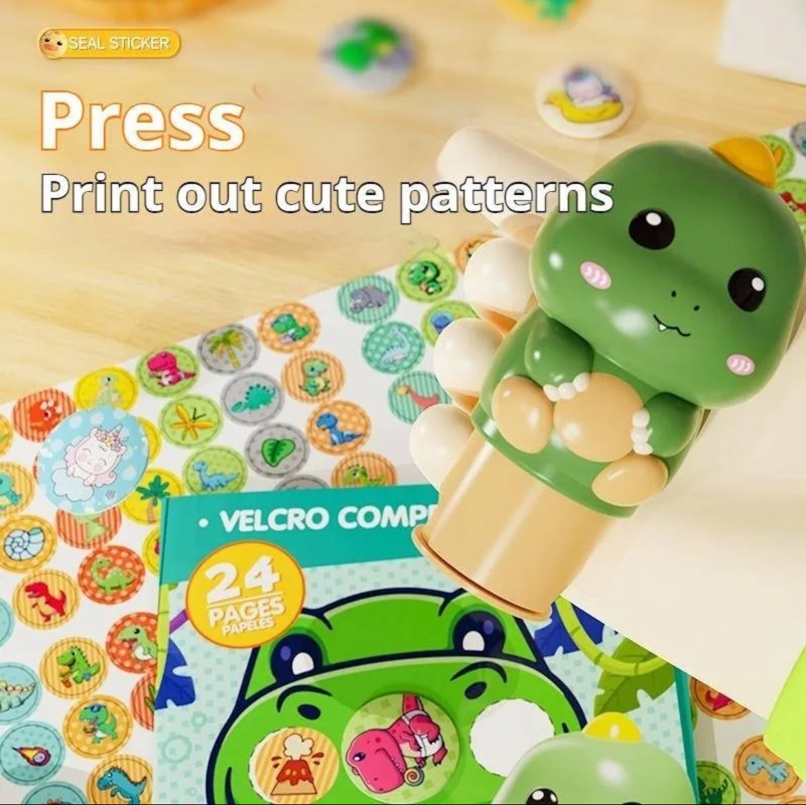 Magic Stamper Stickers - 200 Reusable Stickers | 24 Page Book - Kidspark